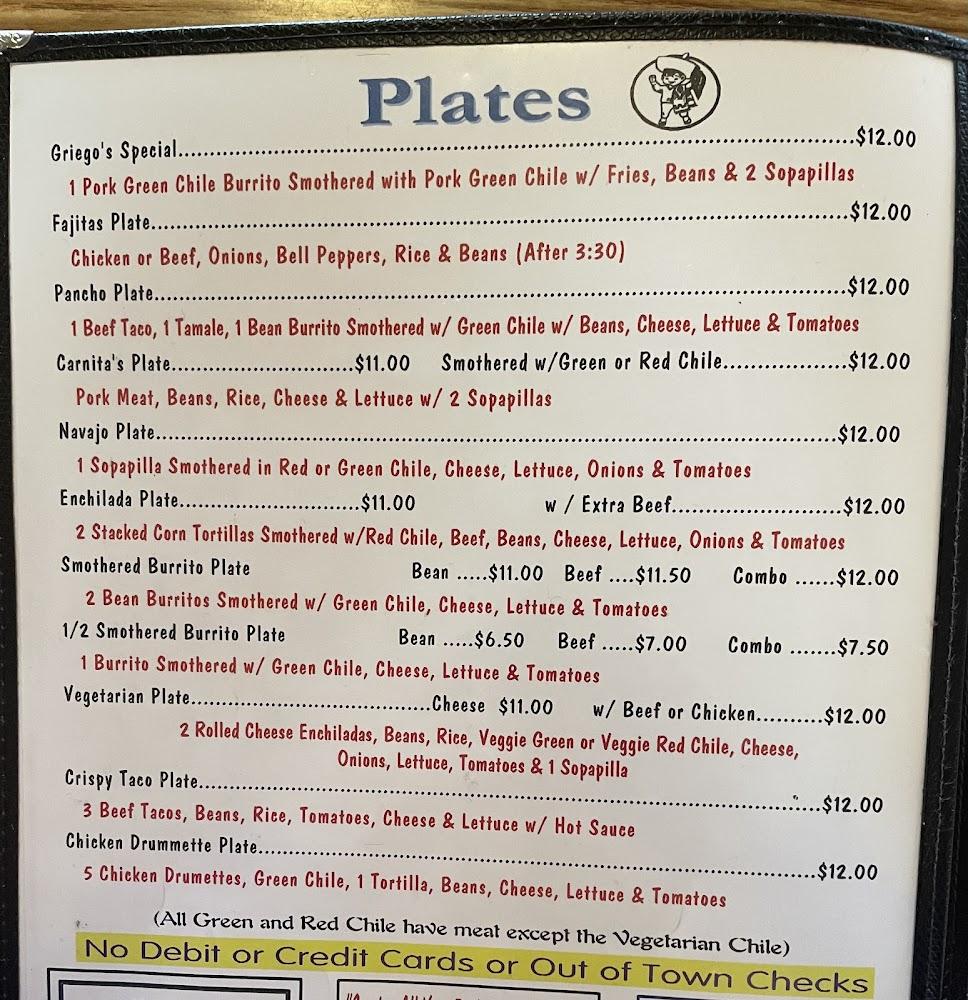 Griegos Restaurant Menu image 1