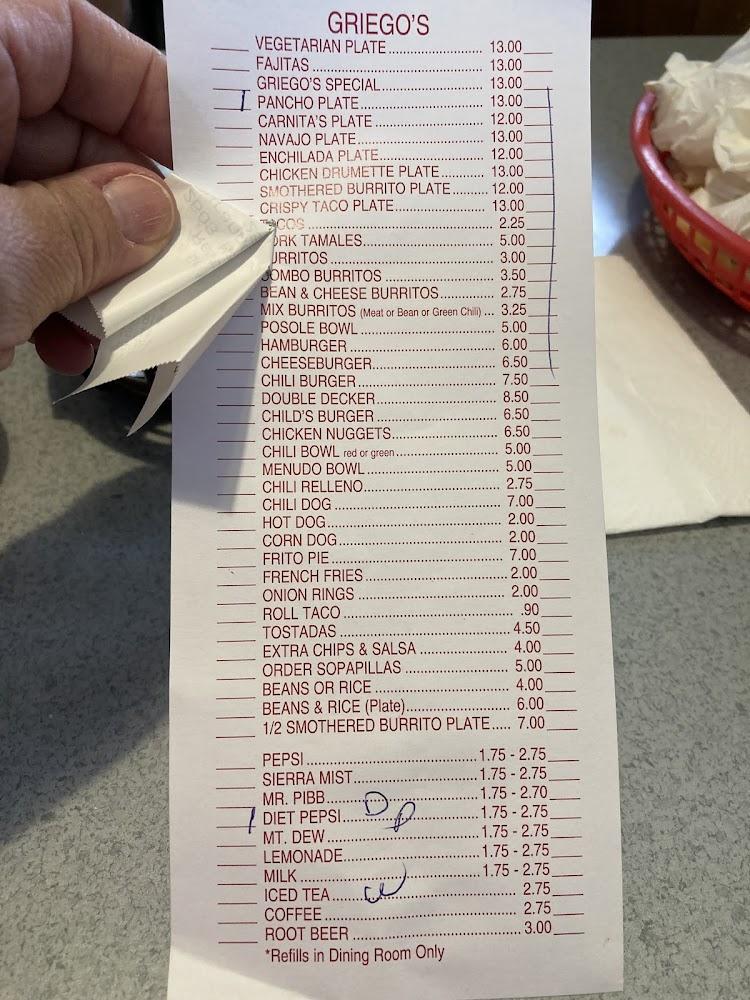 Griegos Restaurant Menu image 2